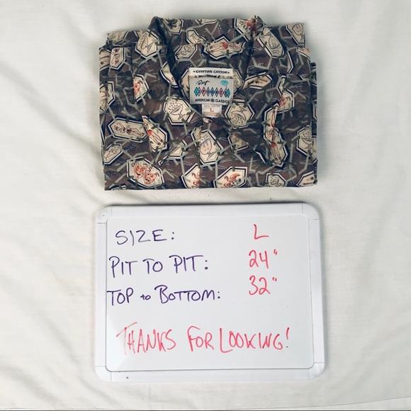 Reyn Spooner Hawaiian Shirt VTG Made In the USA - Picture 5 of 5